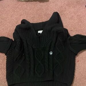 black knitted sweater with tags !